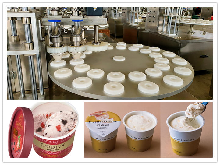 6000cups ice cream cup and cone filling machine